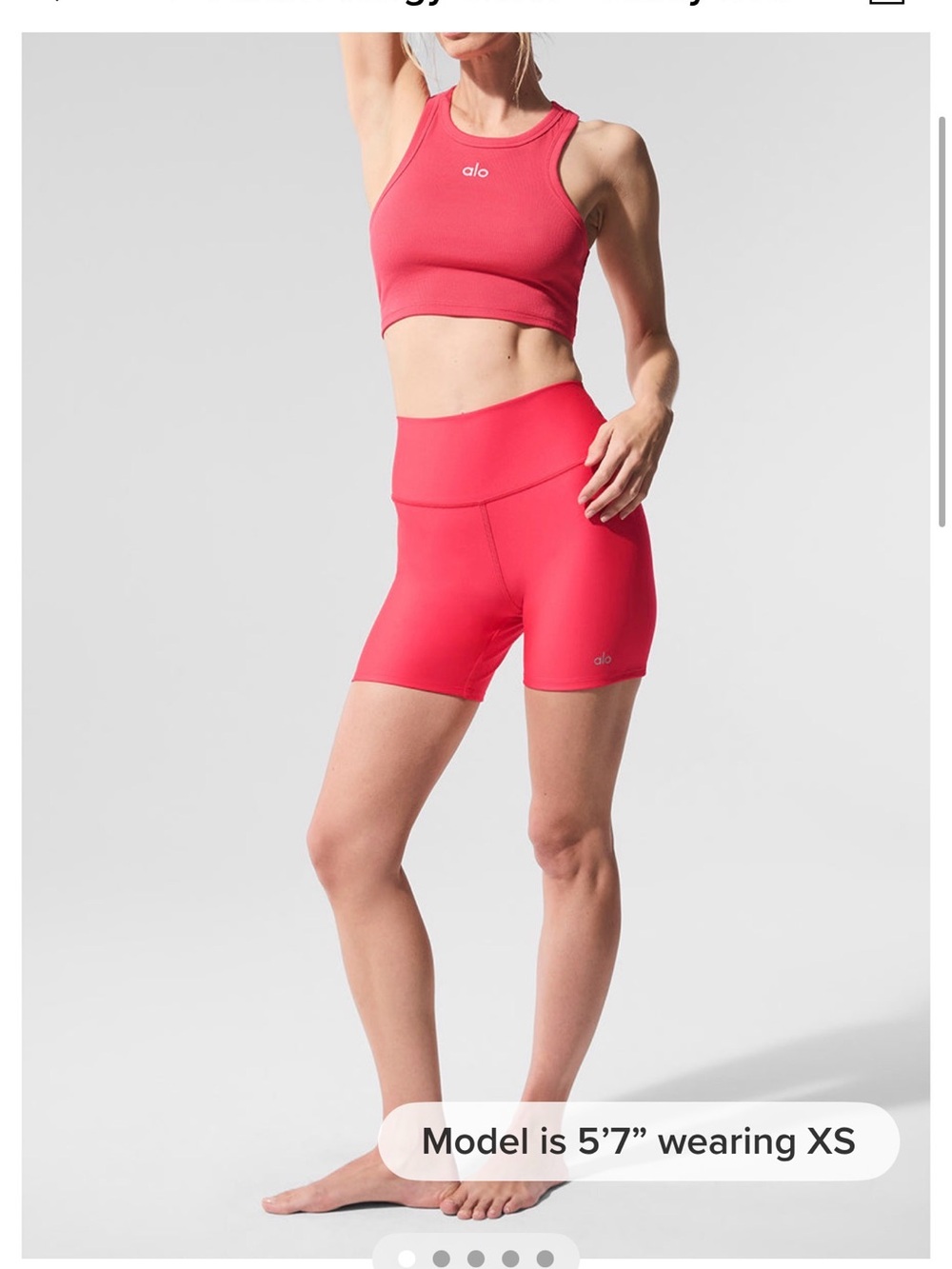 ALO Yoga High-Rise Bike Shorts in Red